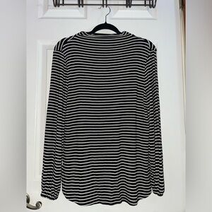 Ann Taylor Monochrome Striped Top